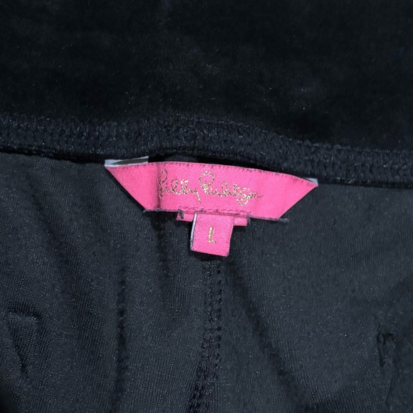 Lilly Pulitzer Black Velvet Joggers - Picture 2 of 3
